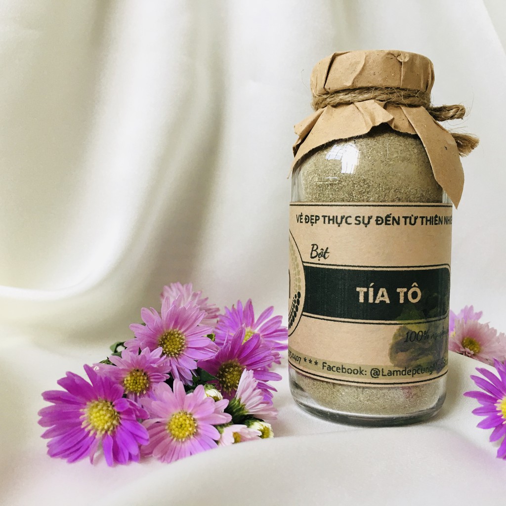 Bột Tía Tô đắp mặt nạ giảm mụn nguyên chất handmade 100ml (50g) | BigBuy360 - bigbuy360.vn