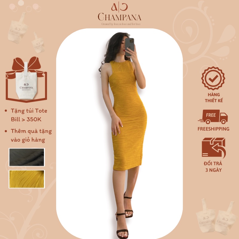 Váy Thiết Kế váy ôm sát body thun gân co giãn