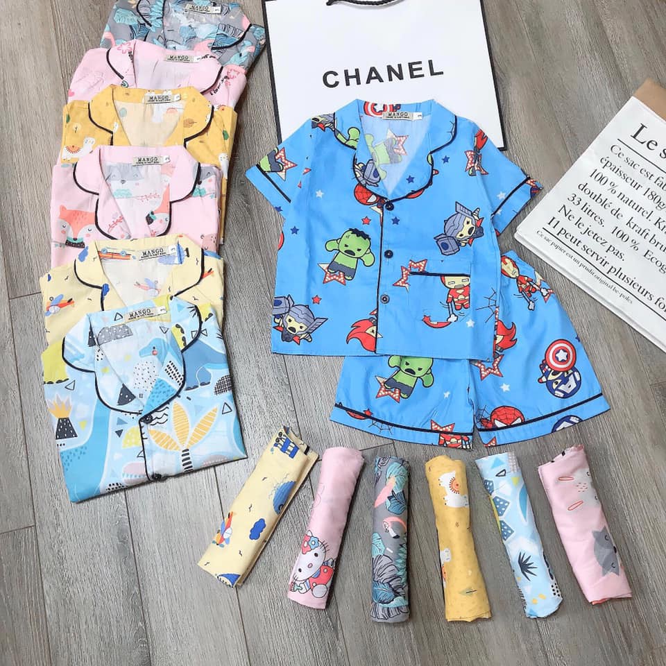 BỘ PIJAMA THÔ HÀN CHO BÉ TRAI BÉ GÁI XINH YÊU - BPT201N