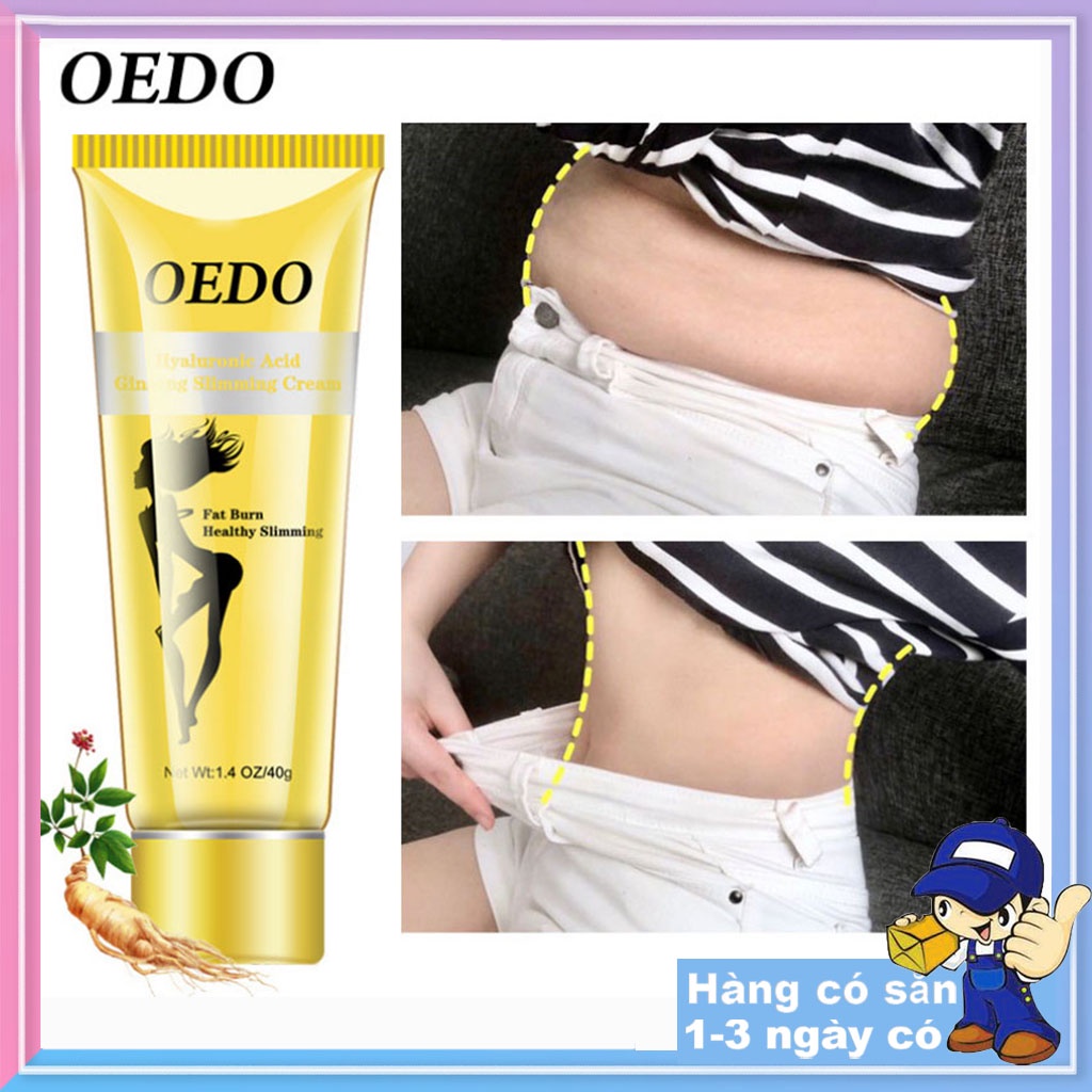 Kem Tan Mỡ Bụng OEDO Chứa Axit Hyaluronic Chiết Xuất Nhân Sâm Đốt Cháy Chất Béo Giảm Cân