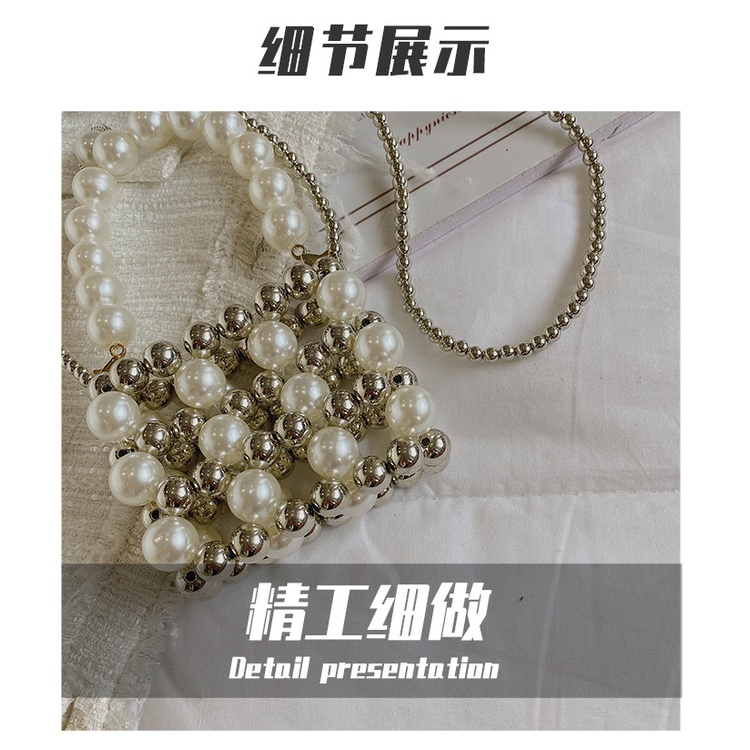 Túi Xách Tay Đính Ngọc Trai Thời Trang Nữ Tính