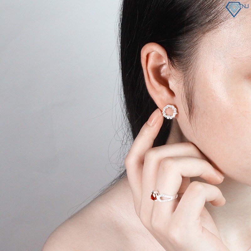 Bông tai nữ huyền thoại biển xanh chuẩn bạc ta sang chảnh - Kho sỉ bạc Nhất Linh