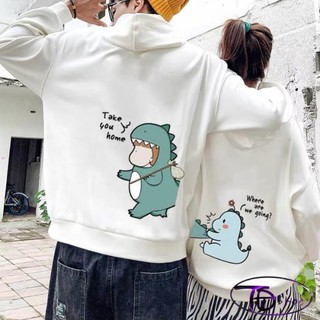 Hoodie ⚜️ Áo cặp ⚜️ Đồ Đôi Hoodie tình yêu khủng long 2020 nỉ bông cao cấp