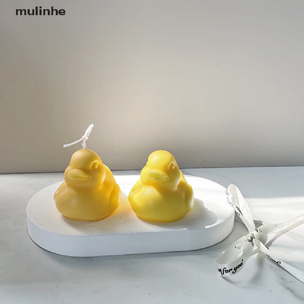 Khuôn Làm Bánh / Xà Phòng / Kem / Nến Hình Chú Vịt Vàng 3D Bằng Silicone DIY