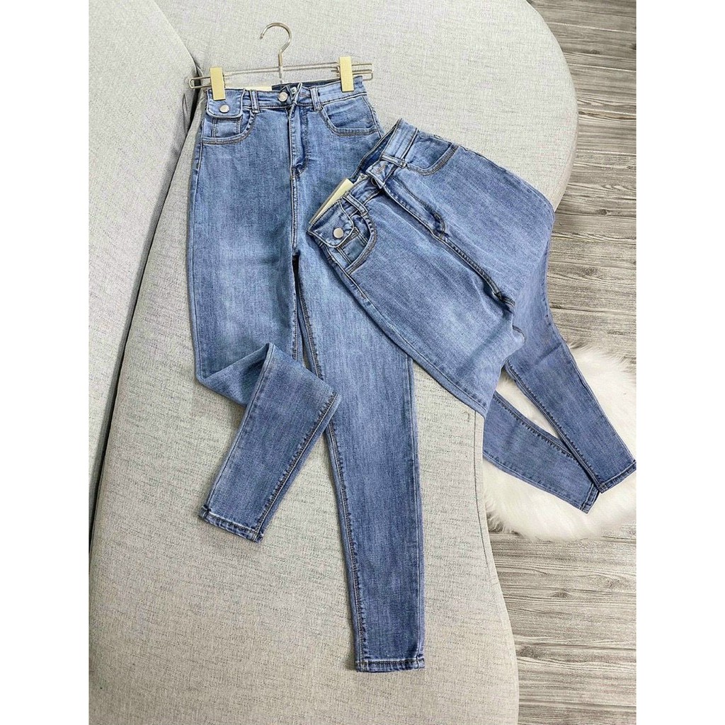 Quần Jeans ôm cạp cao nắp lệch siêu hot (có ảnh thật)