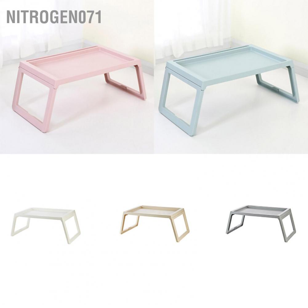 Nitrogen071 Bàn giường máy tính xách tay PP Gấp đơn giản Thiết kế có rãnh hướng xuống gấp lỗ sạc cho Phòng ngủ ký túc xá