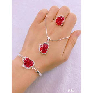 Bộ hồ ly viền bạc mệnh Thổ
