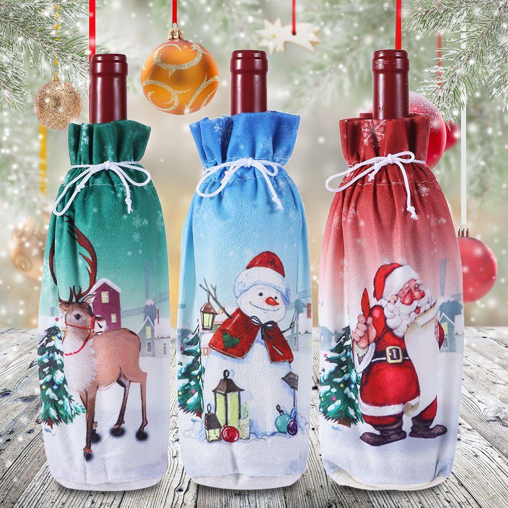 Vỏ Bọc Chai Rượu Hoạ Tiết Giáng Sinh Dễ Thương