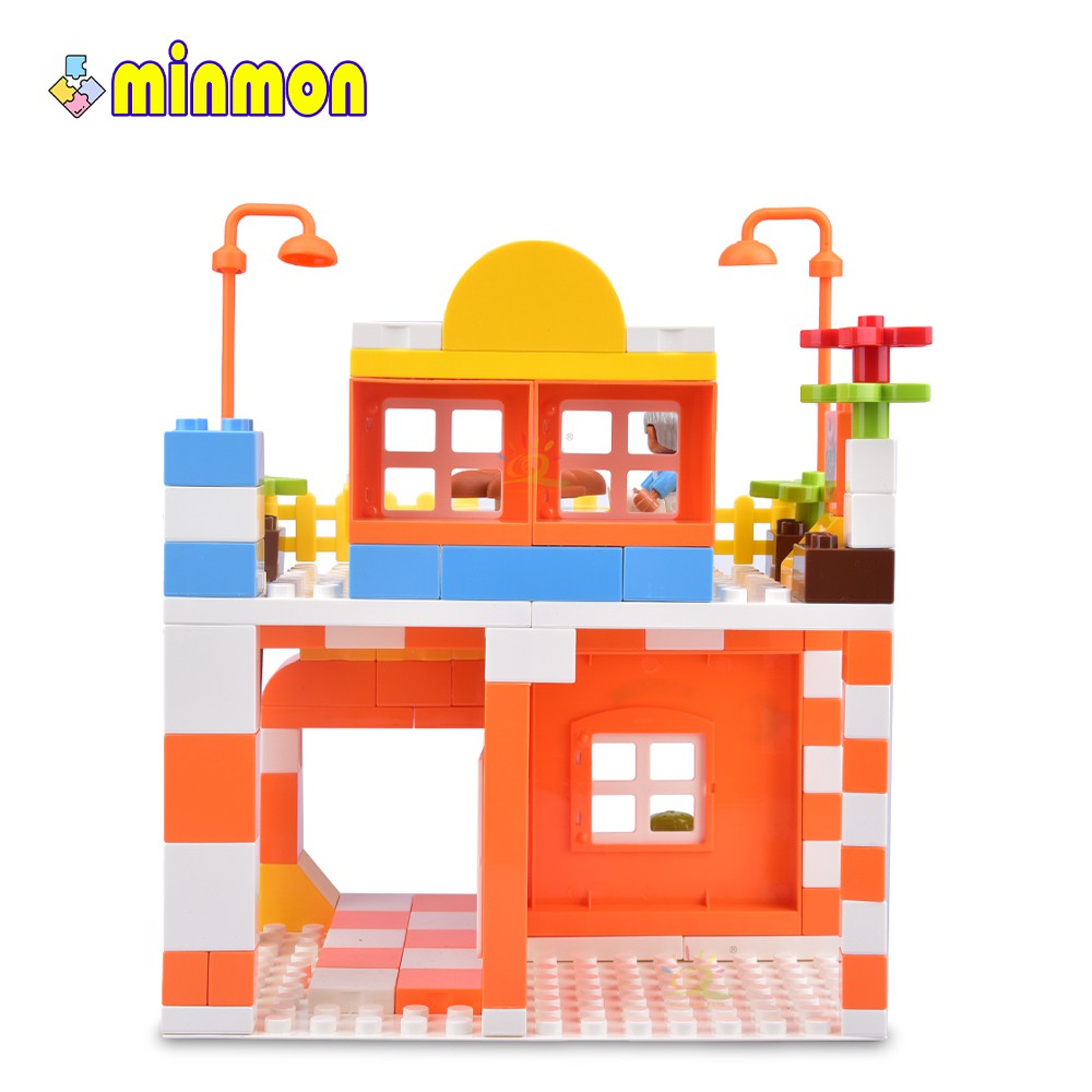 Bộ đồ chơi lego MINMON hình ngôi nhà 122 mảnh - MM0023