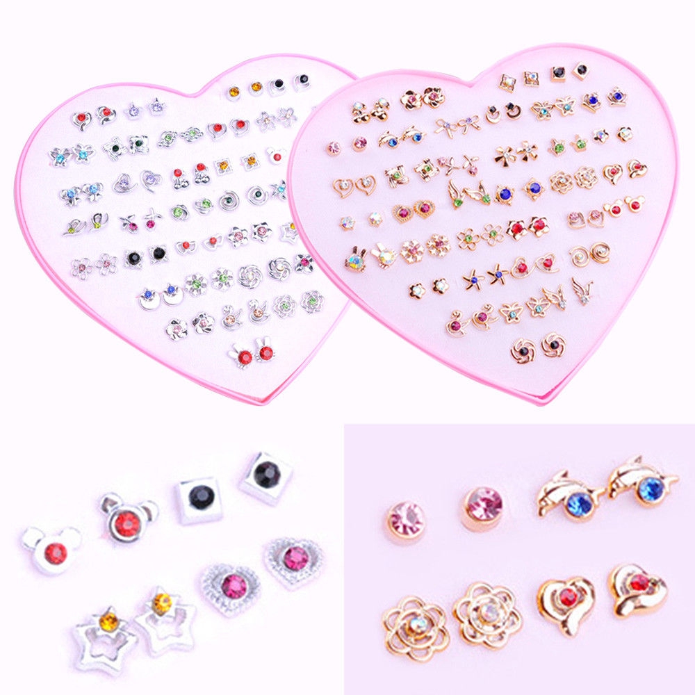 Set 12 / 36 Đôi Khuyên Tai Nhựa Thiết Kế Đơn Giản Thời Trang Cho Nữ