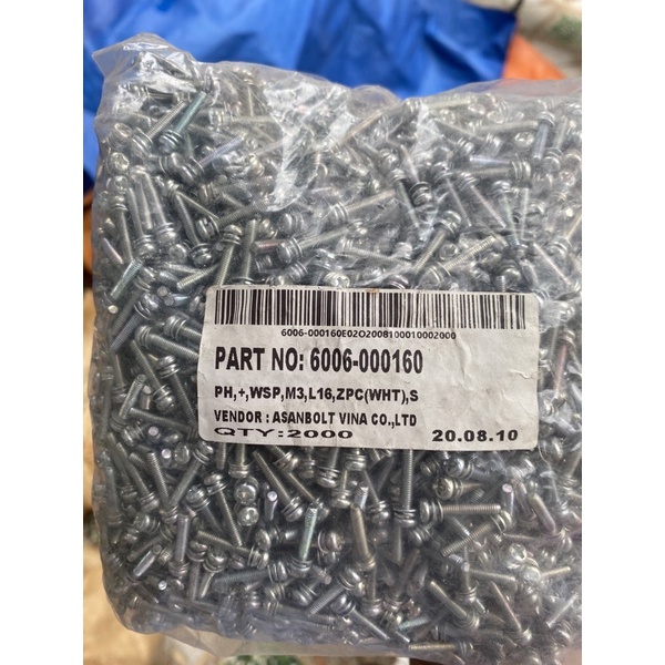 Ốc M3-6mm, M3-8mm, M3-16mm chuyên bắt sò và vỏ máy (Set 100g ~ 200pcs)