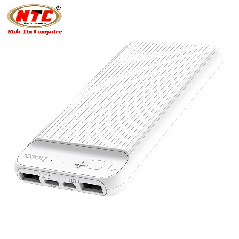 Pin sạc dự phòng Hoco J52 New joy 10000mAh lõi Li-Polymer 2 cổng sạc Input/Output max 2A - Hãng phân phối chính thức