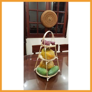 Kệ Tre Tròn - Trang Trí  - Thân Thiện Môi Trường - Buffet - Hoa Quả
