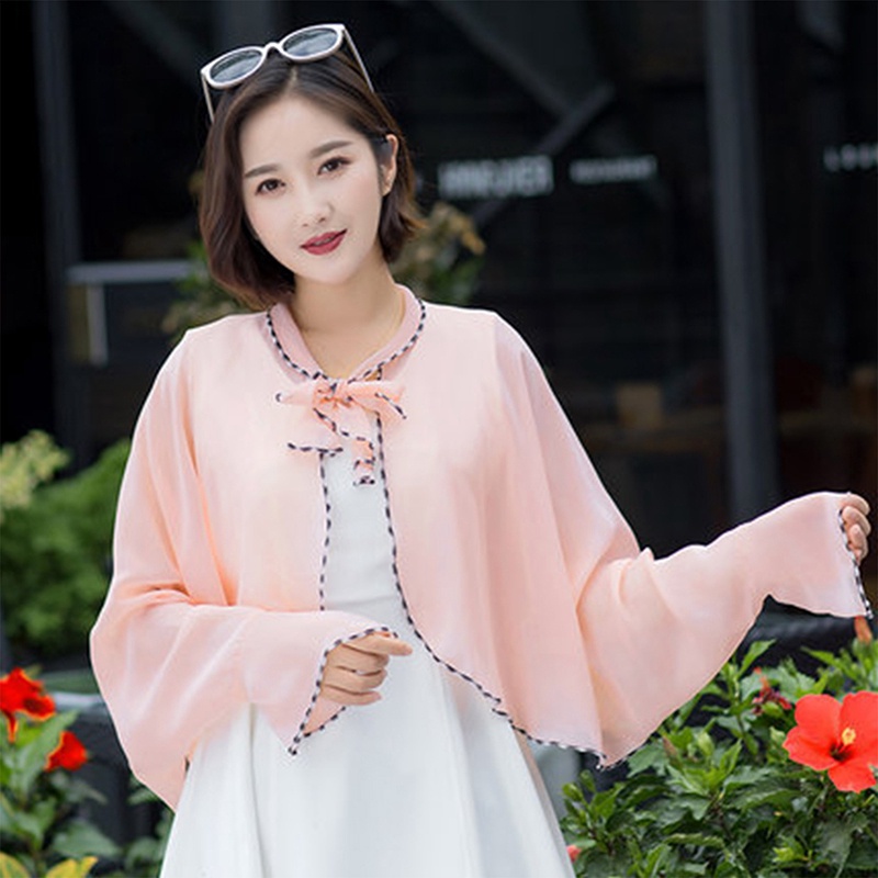 Áo Choàng Chiffon Chống Nắng/Tia UV Thoáng Khí Thời Trang Mùa Hè