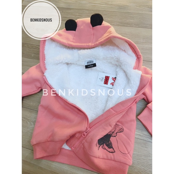 Áo khoác Disney lót lông cho bé gái
