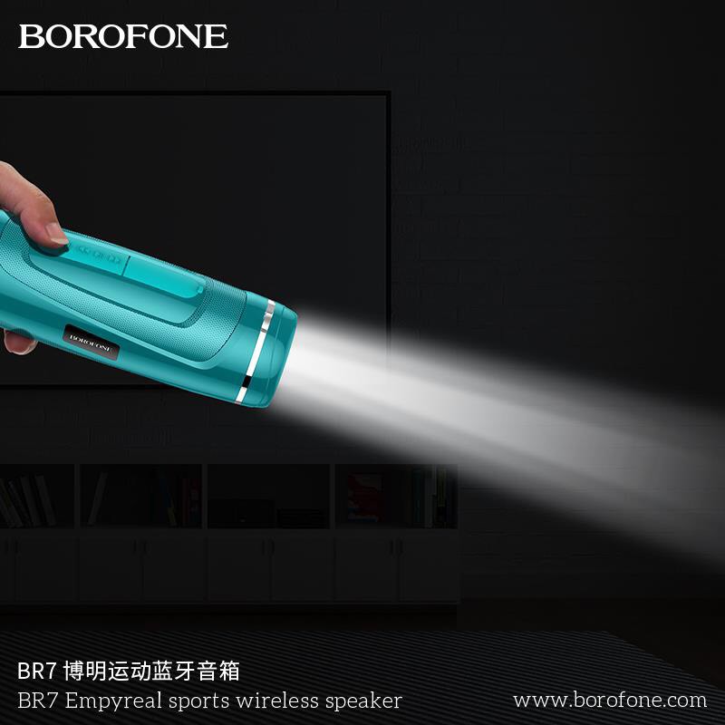 Loa Bluetooth BOROFONE BR7 Empyreal, loa không dây, BT V5.0, 2,5 giờ nghe nhạc / cuộc gọi,tích hợp đèn pin