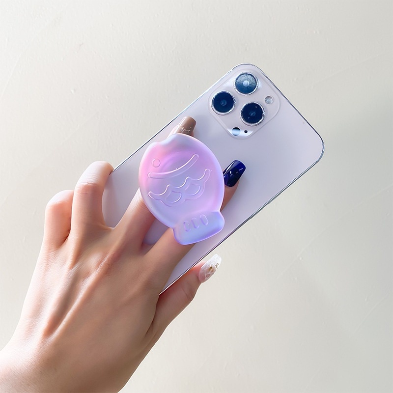 Giá Đỡ Điện Thoại Mini Hình Cá 3D Bằng Pha Lê Xinh Xắn