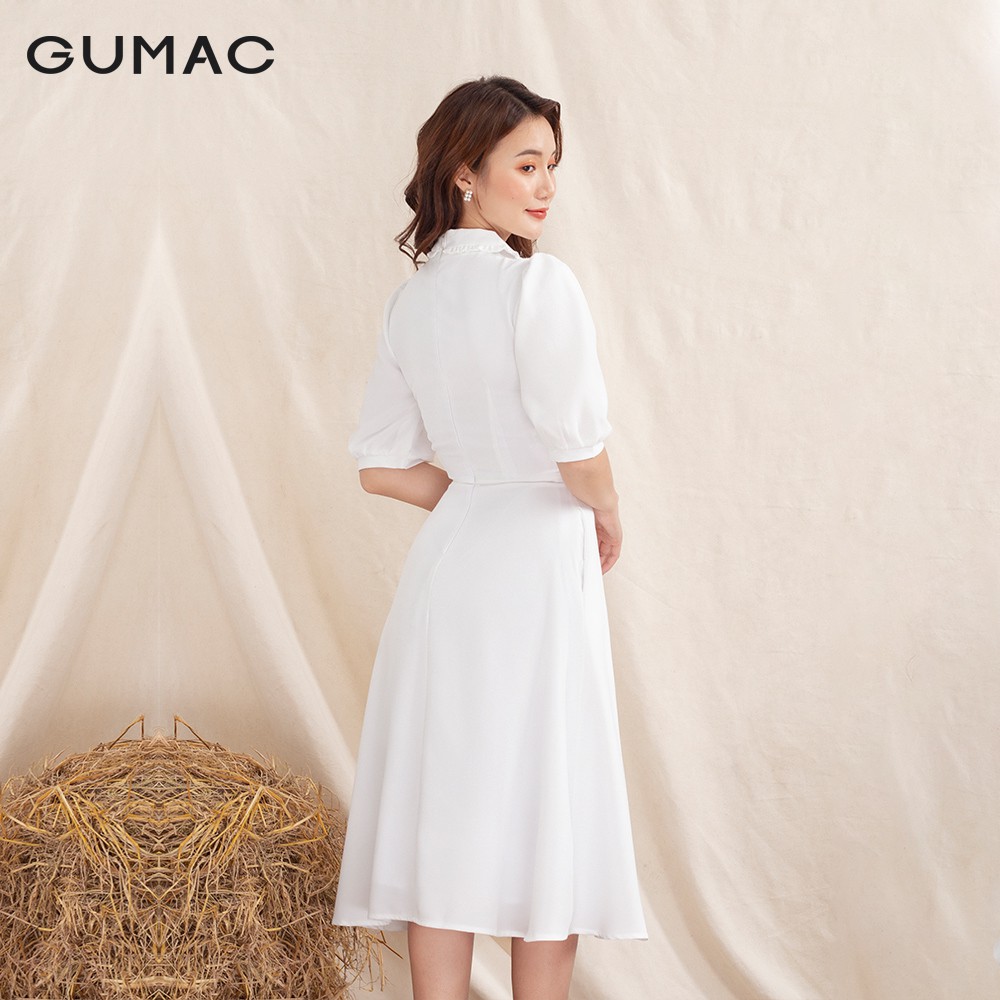 [Mã WABRGU72 giảm 10% tối đa 50k đơn 250k] Đầm nữ phối cổ bèo nhí DA10106 GUMAC