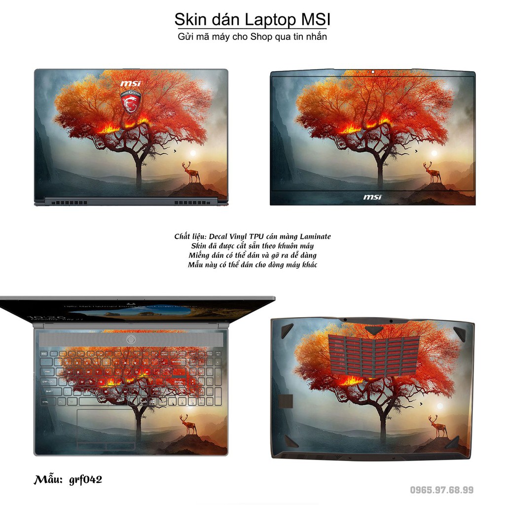 Skin dán Laptop MSI in hình nghệ thuật graffiti (inbox mã máy cho Shop)