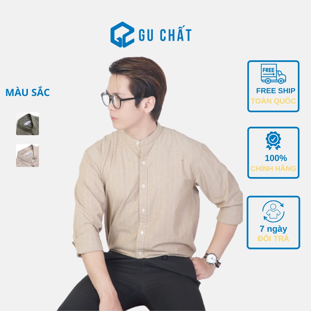 Áo Sơ Mi Nam Dài Tay GU CHẤT ,Vải Cotton Thoáng Mát, Không Nhăn, Không Bai Xù, GUSM11