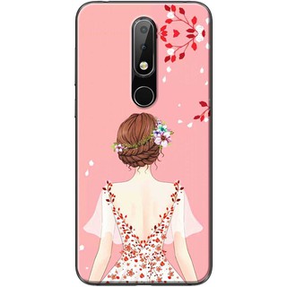 Ốp lưng Nokia 5.1 Plus, 6.1 Plus in hình Em áo hoa hồng