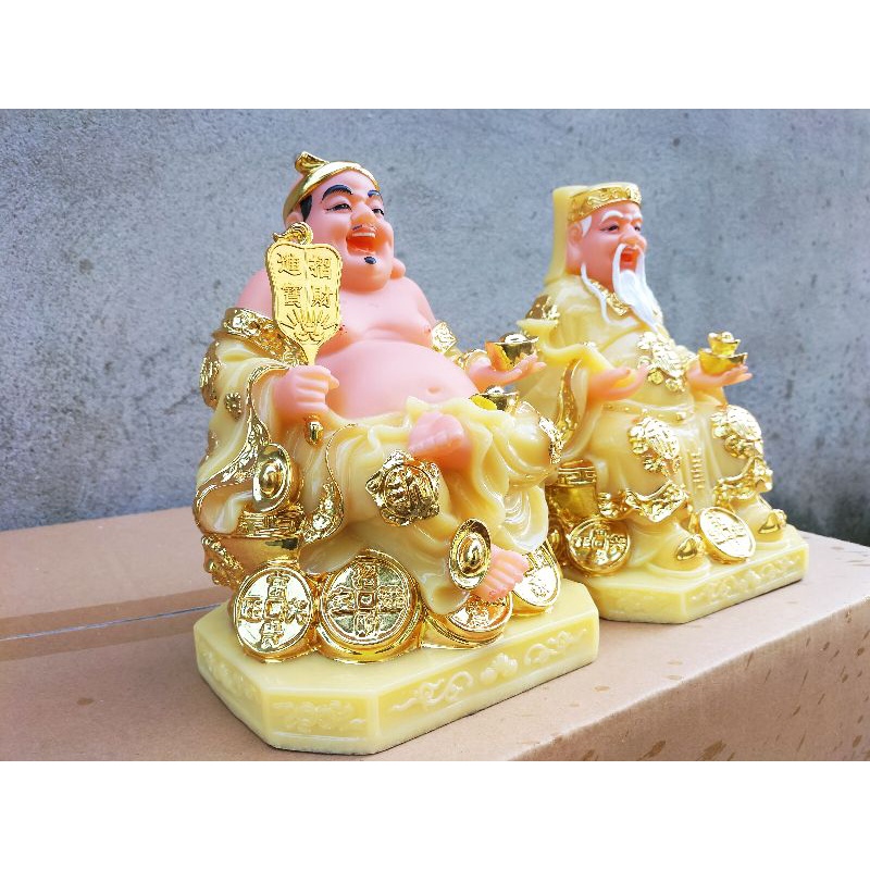 bộ tượng thần tài thổ địa đá 20cm