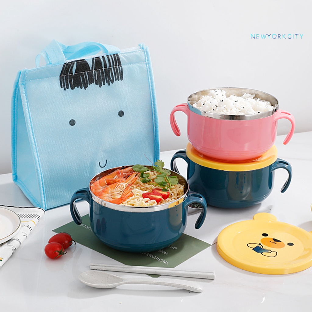 1 Bộ Tô Ăn Mì Bằng Thép Không Gỉ Thân Thiện Với Môi Trường