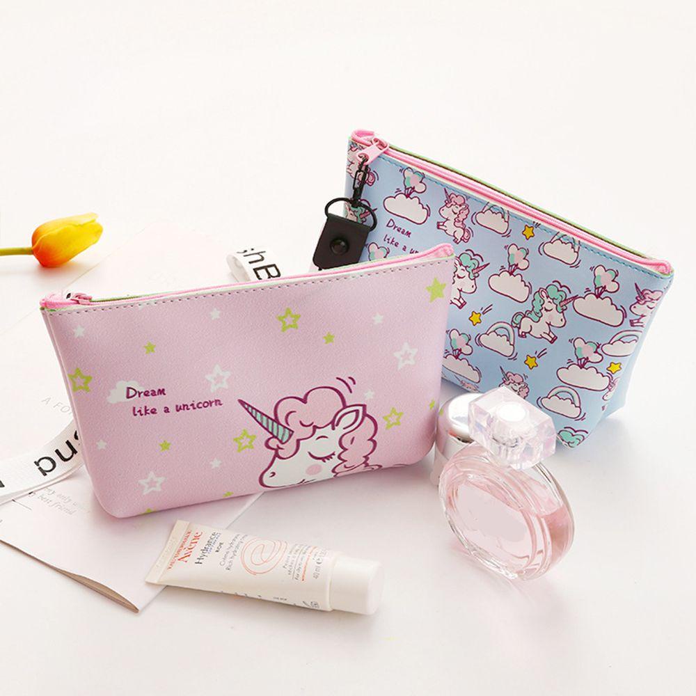 OCEANMAP Túi Đựng Mỹ Phẩm Chống Thấm Nước Có Khóa Kéo Kiểu Dáng Dễ Thương Tiện Dụng Cho Nữ