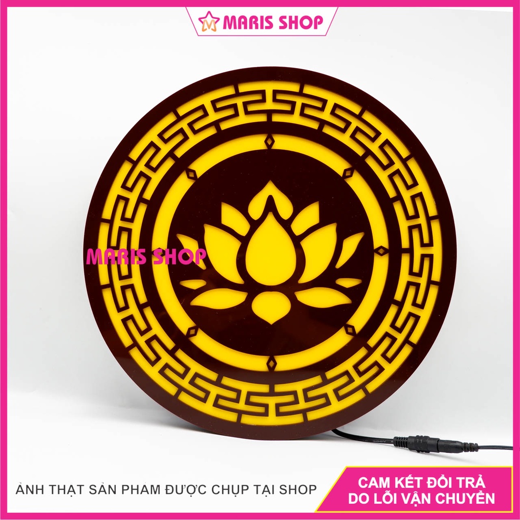 Đèn Hào Quang Để Bàn Thờ, Hào Quang Tượng Phật Cao Cấp Ánh Sáng Vàng Sang Trọng, Đèn Trang Trí Bàn Thờ [HQUANG-MC-SEN]