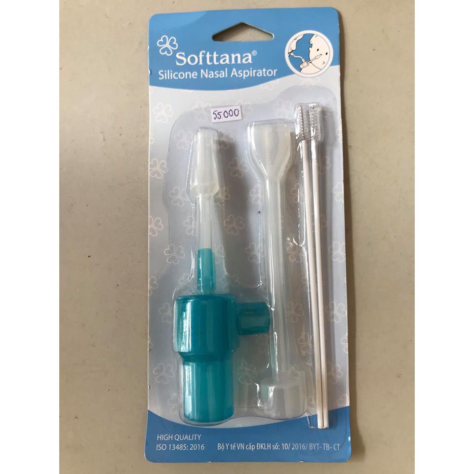 Hút mũi đầu mềm Silicone Softtana, dụng cụ hút mũi silicon, thiết kế hiện đại, an toàn bé