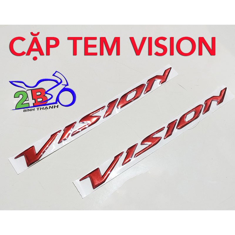 BỘ TEM VISION DÁN HÔNG XE