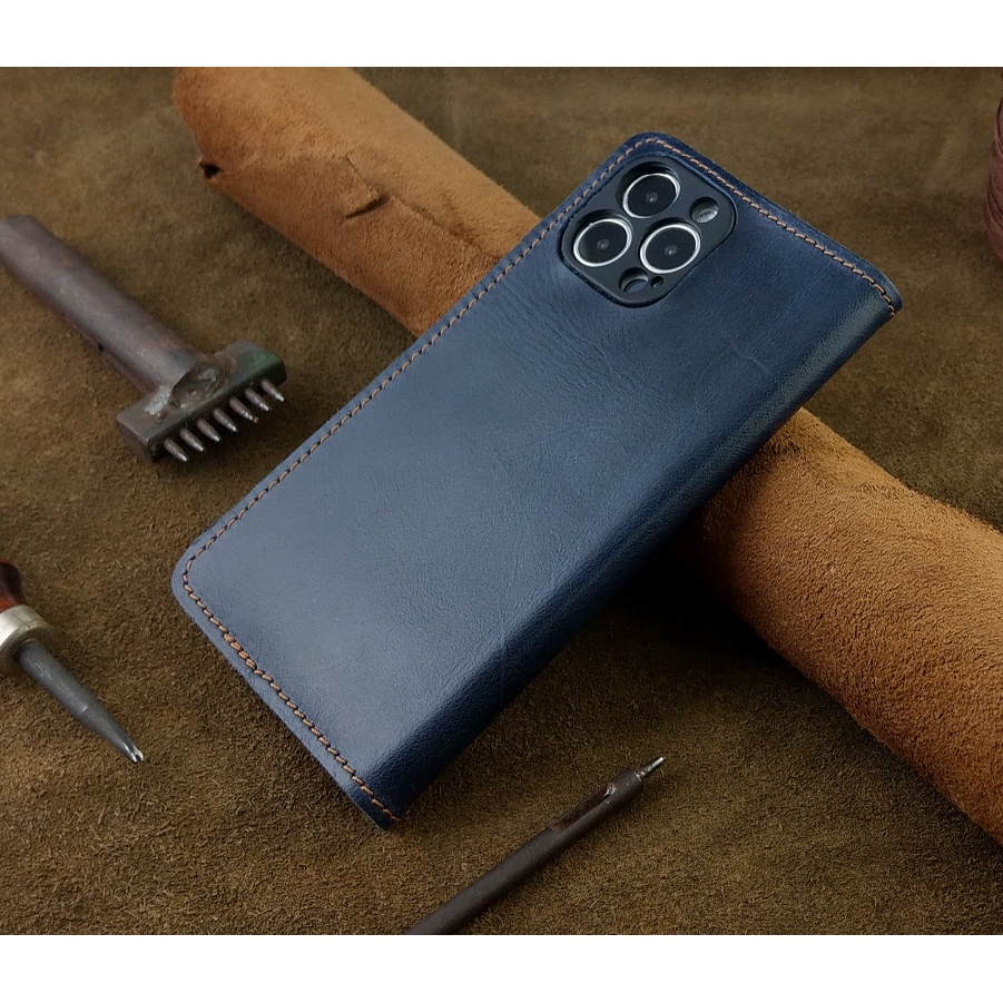 Bao da Iphone 12 pro max,13 pro max,14 pro max Handmade Da Bò Thật