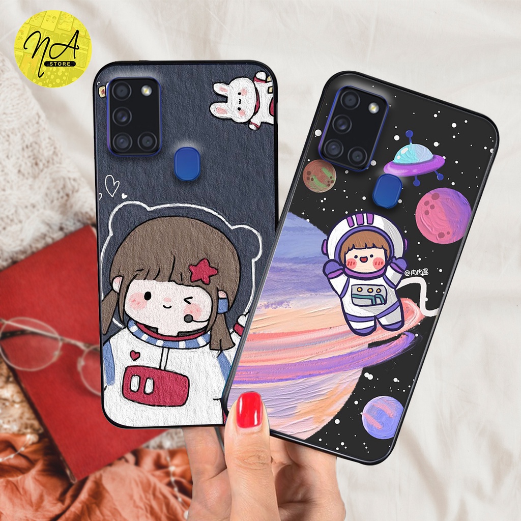Ốp lưng điện thoại Samsung a21s hình nhà thám hiểm mặt trăng siêu dễ thương 2022