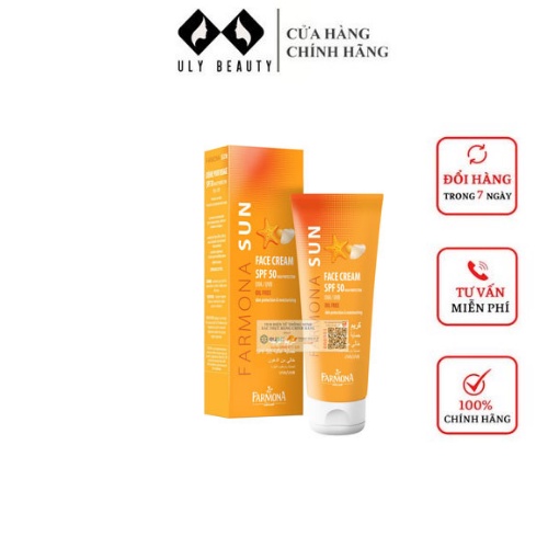 Kem chống nắng nâng tone Farmona Sun Face Cream Oil Free Spf50 không chứa dầu không gây kích ứng cho da mặt 50ml