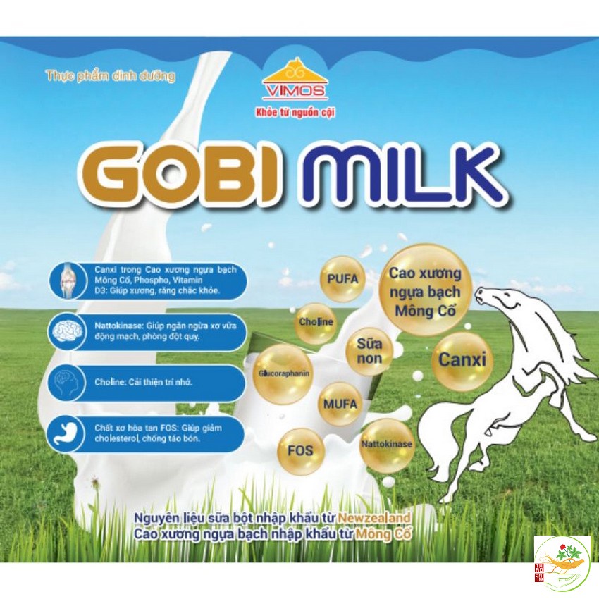 Sữa Cao Xương Ngựa Bạch Mông Cổ GOBI MILK, Phòng Ngừa Loãng Xương, Giảm Đau Mỏi Xương Khớp, Giảm Cholesterol