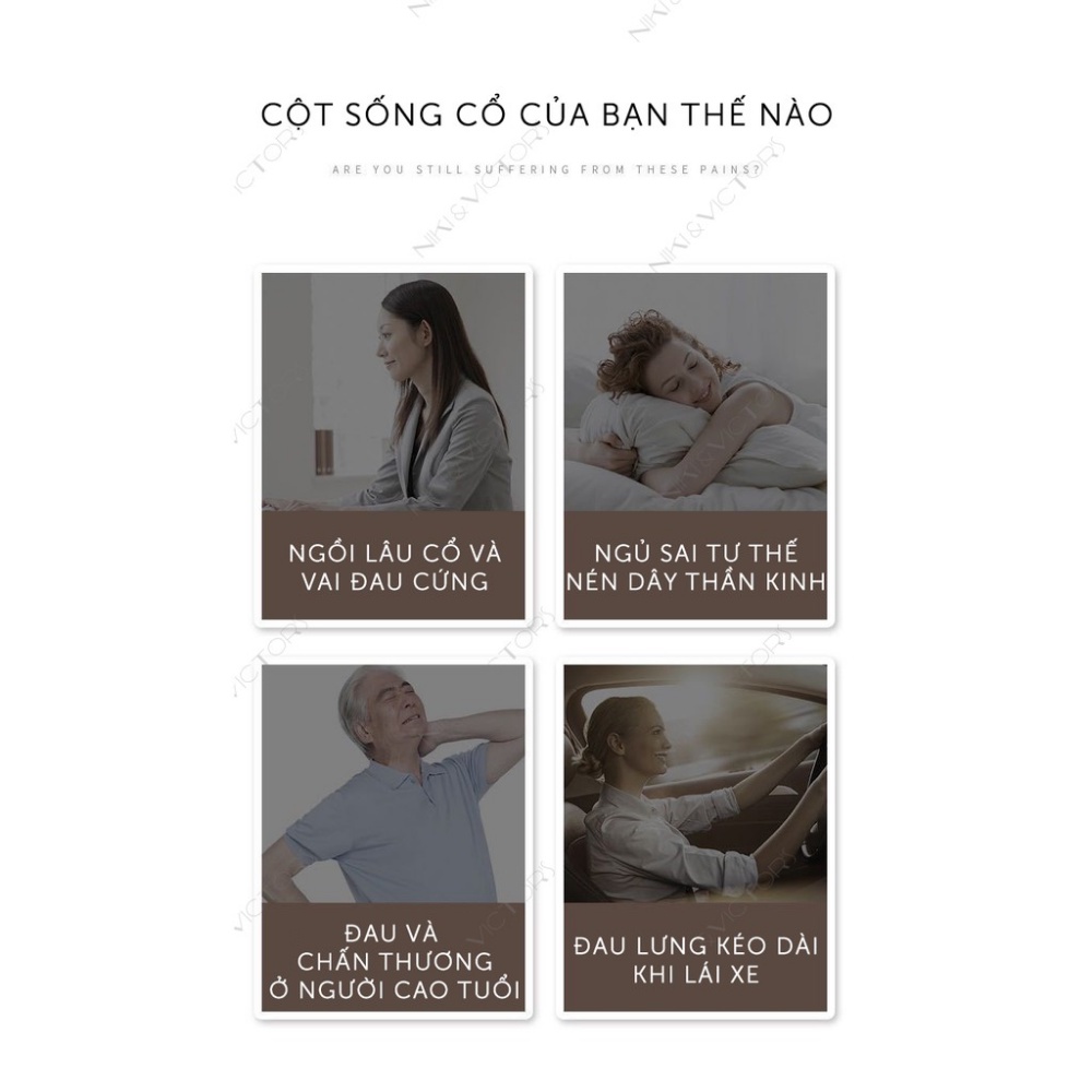 Máy Massage Cổ Vai Gáy Xung Điện 4 Đầu Tiếp Xúc 6 Chế Độ Massage 9 Mức, Tính năng Chườm Nóng 42 Độ C, Bảo Hành 12 Tháng