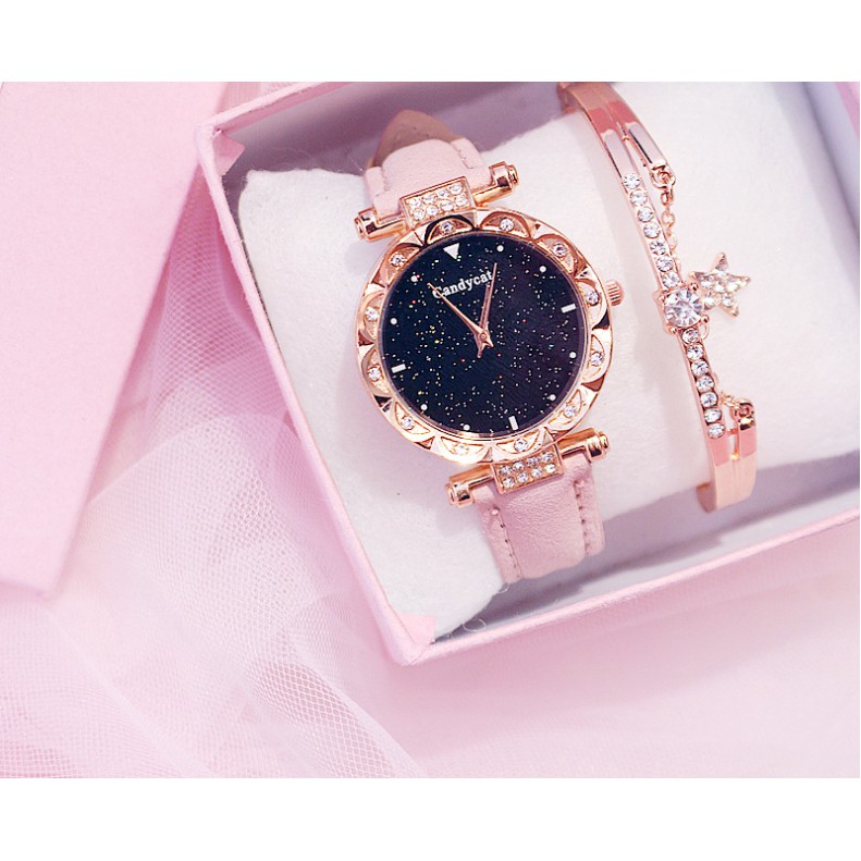 Đồng hồ nữ đính đá ULA BOUTIQUE phong cách Hàn Quốc trẻ trung năng động