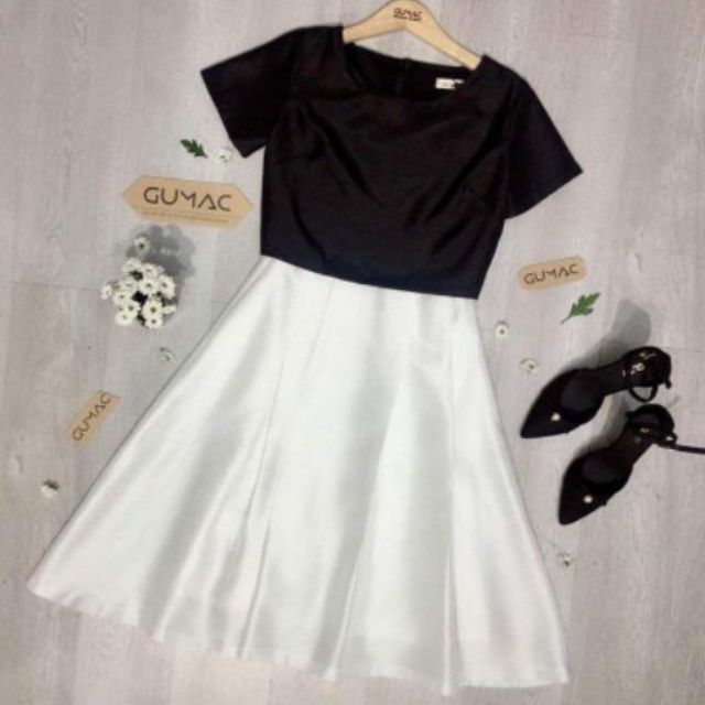 Đầm xòe Gumac cách tân áo croptop gắn liền