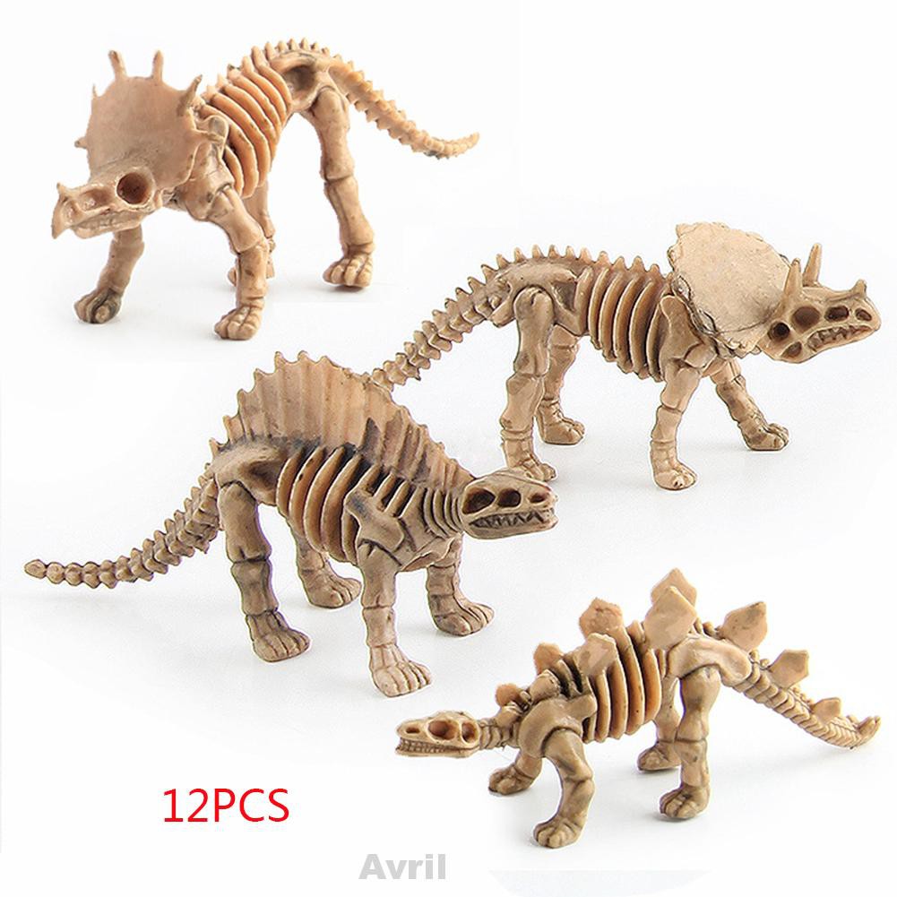 12 Styles Dinosaur Model Various Dino Fossil Skeleton Educational Toy Collection Set Figures Kids Home Decor