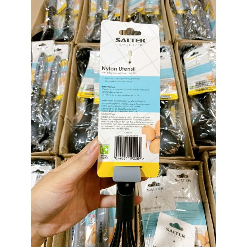 Bộ 2 dụng cụ nhà bếp (đồ khuấy và đồ múc) chịu nhiệt tốt hãng Salter