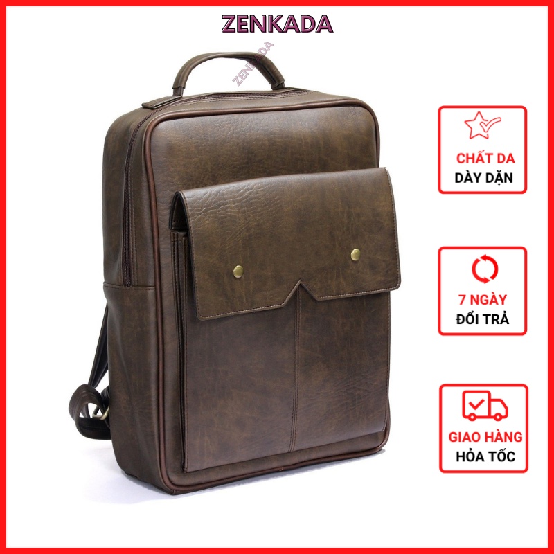Balo da đựng laptop Zenka, ba lô công sở nhiều ngăn tiện dụng và sang trọng - ZBL01_6