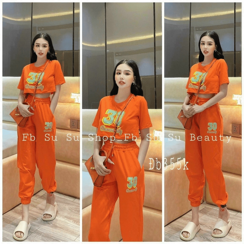 [ STYLE THỂ THAO/ NĂNG ĐỘNG ] SET ÁO/ QUẦN NỮ COTTON, MẶC ĐI CHƠI/ DU LỊCH/ THỂ THAO, HÀNG CAO CẤP CHẤT VẢI MỊN, DỄ CHỊU
