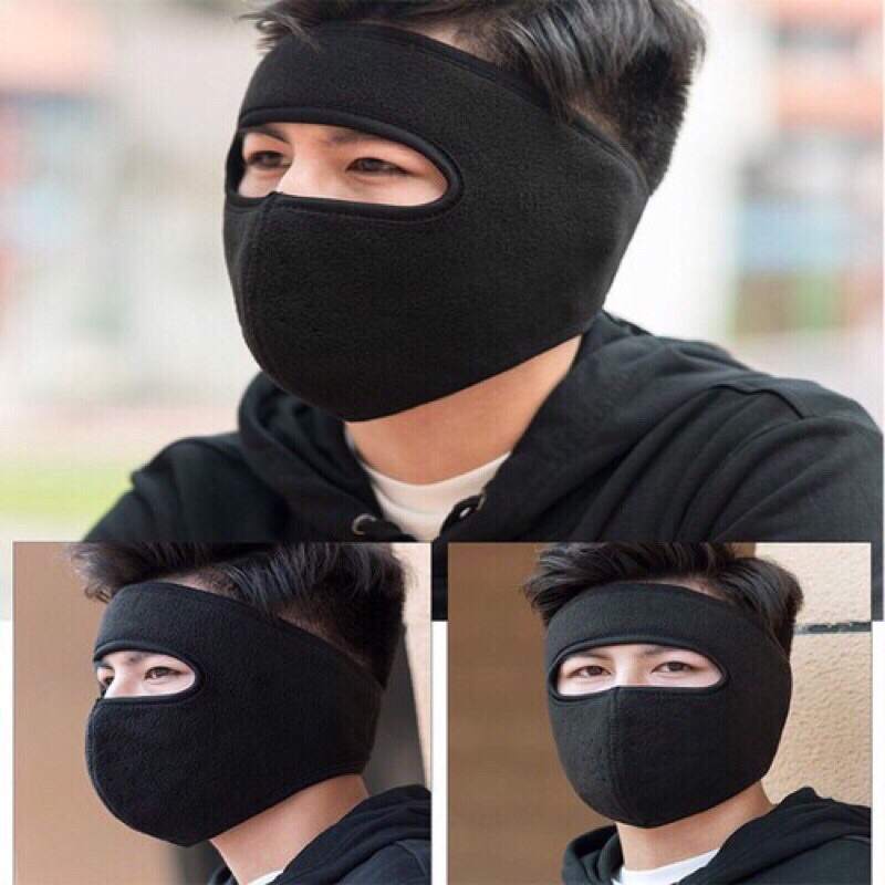 Khẩu trang NINJA Chất Nỉ Che Kín Mặt Loại To Đẹp-Khẩu Trang Vải Cao Cấp
