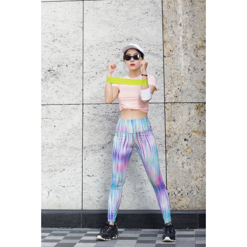 Quần Legging Cạp Cao Nữ Tập Gym Yoga Co Giãn Tốt, Mặc Ôm Dáng CH017