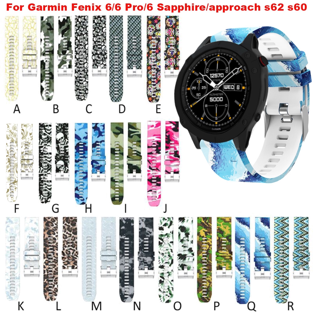 Dây Đeo Silicon Thiết Kế Sọc Gân Nổi Cho Garmin Fenix 6/ 6 Pro/ 6 Sapphire/ Approach S62/ S60/ Instinct/ Quatix5