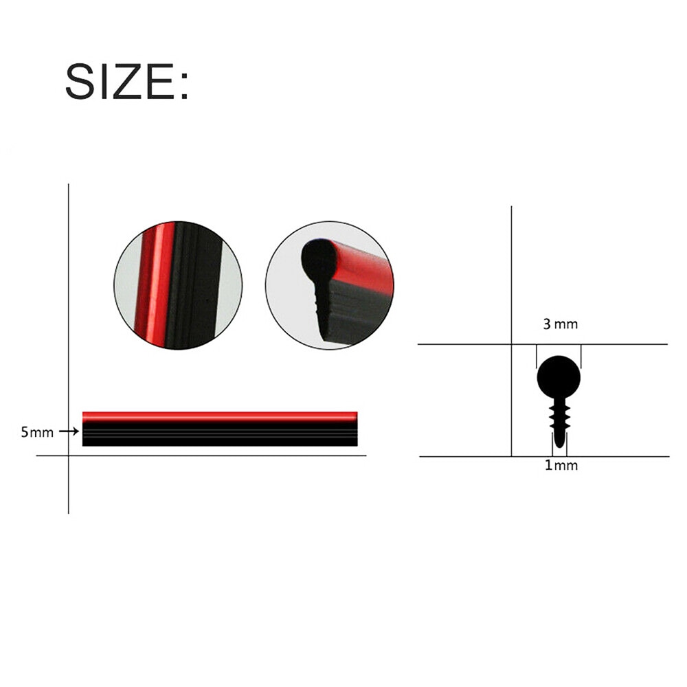 Cuộn Dây Cao Su 5M / Cuộn Dán Viền Bánh Xe Hơi Nhiều Màu Sắc