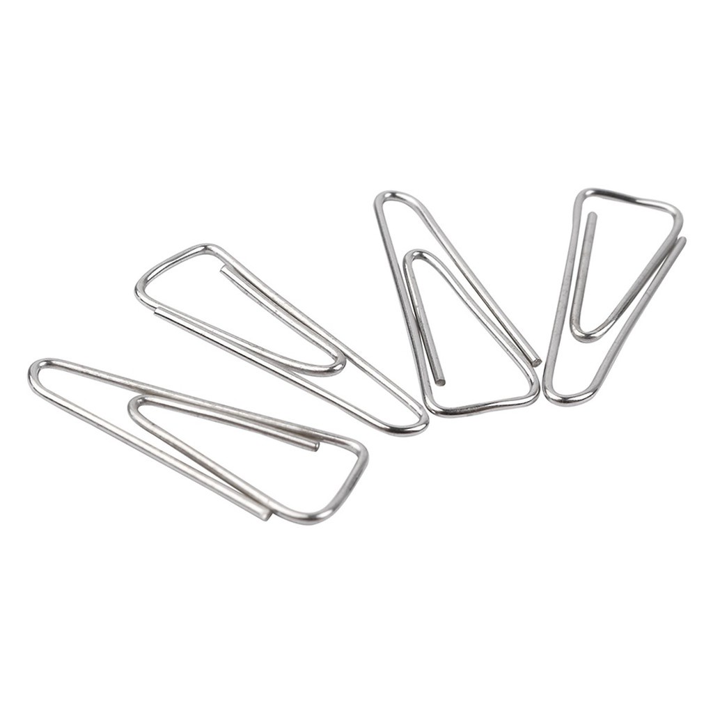 Ghim kẹp giấy hình tam giác, hộp 100 chiếc ghim giấy Stacom C025T kích thước 25mm