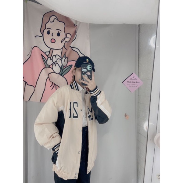 Áo khoác gió nam nữ - Áo Bomber Áo khoác dù 2 lớp UNISEX nam nữ cao cấp (kèm ảnh thật)