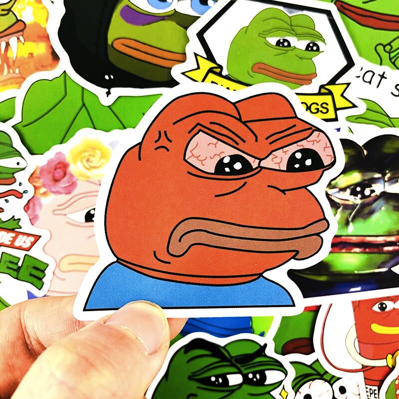 Set 50 sticker ếch xanh Pepe siêu bựa mẫu mới