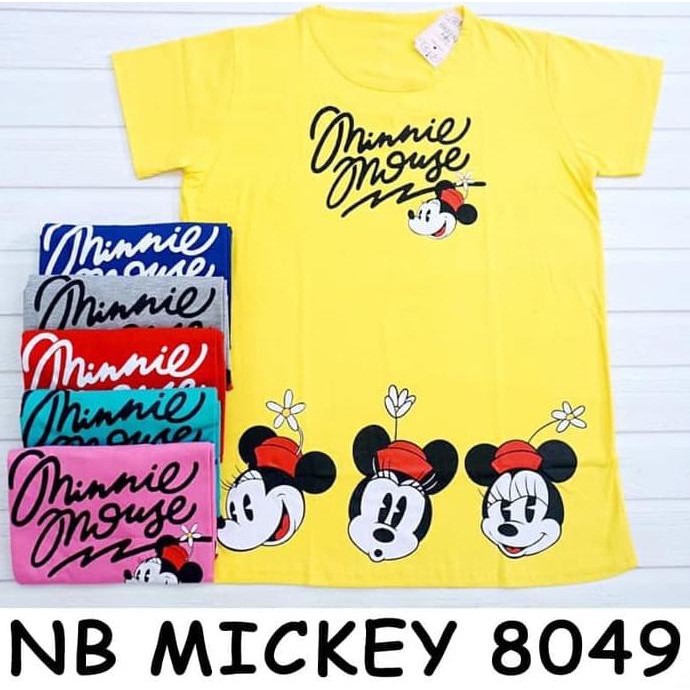 Áo Thun Nữ Tay Cánh Dơi In Hình Chuột Mickey Dễ Thương